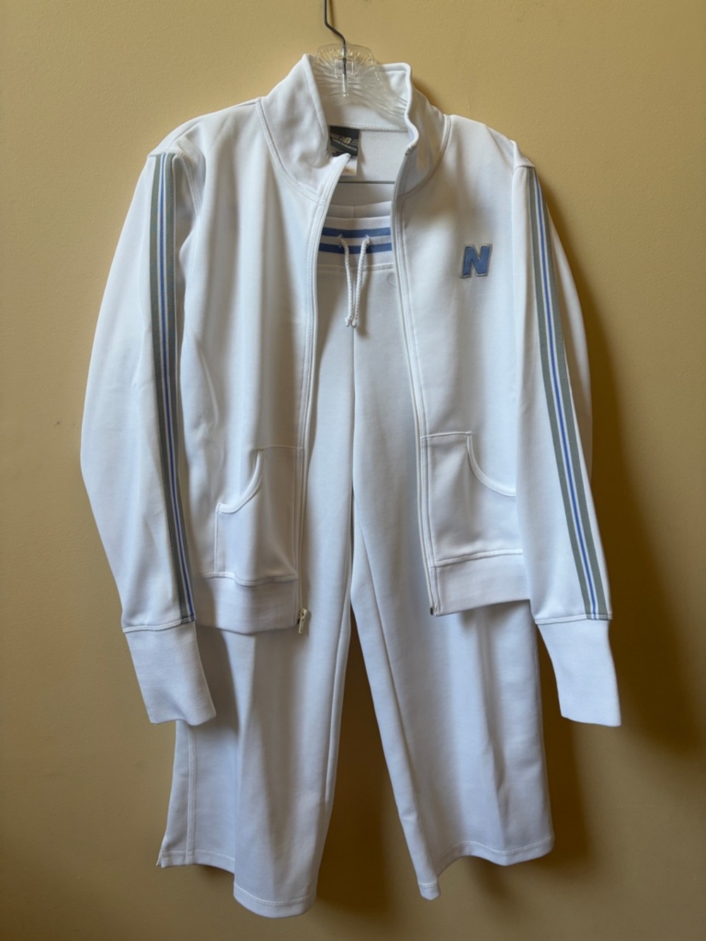 New Balance Bright White Jacket and Crop Pants